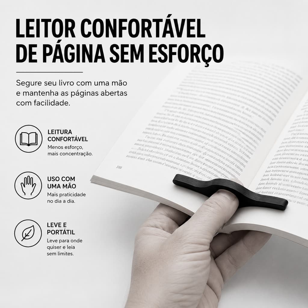 Apoio Suporte Segurar Livro Leitura Separador Páginas