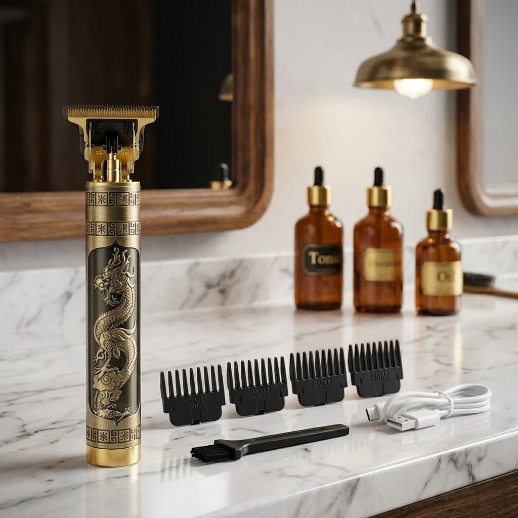 Promoção Maquina Cortar Cabelo Dragão Profissional Aparador De Pelos Maquininha De Acabamento Barba Bom E Barato