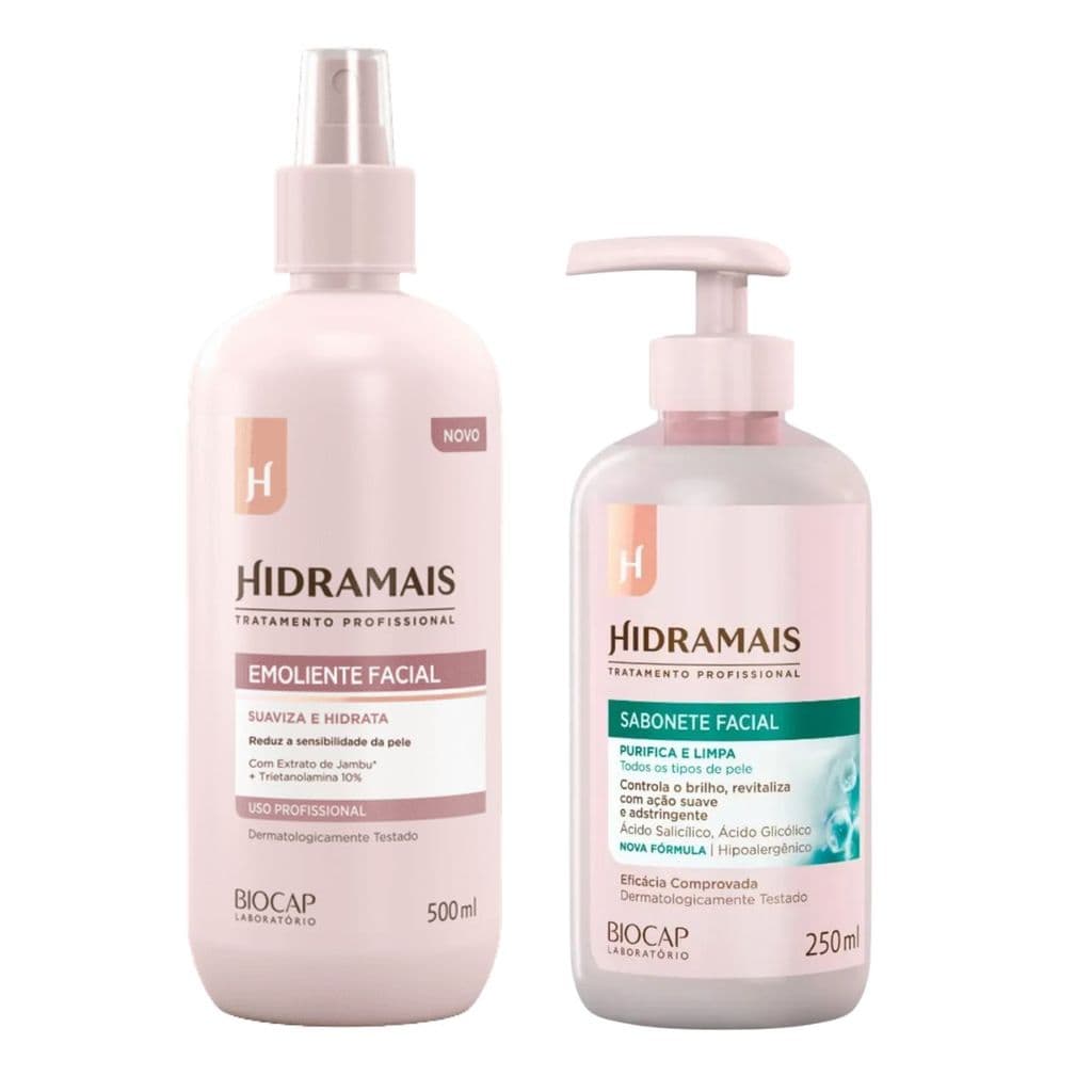 Kit Emoliente Facial 500ml + Sabonete Facial 250ml Hidramais