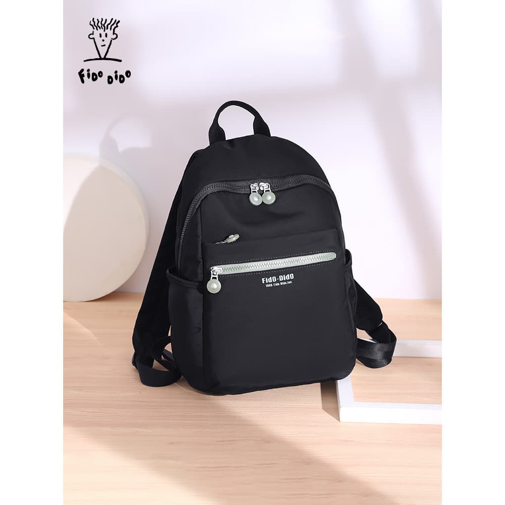 Fido Dido mochila feminina Oxford pano Multi-camada leve moda Commuter mochila de viagem lona saco escolar repelente de