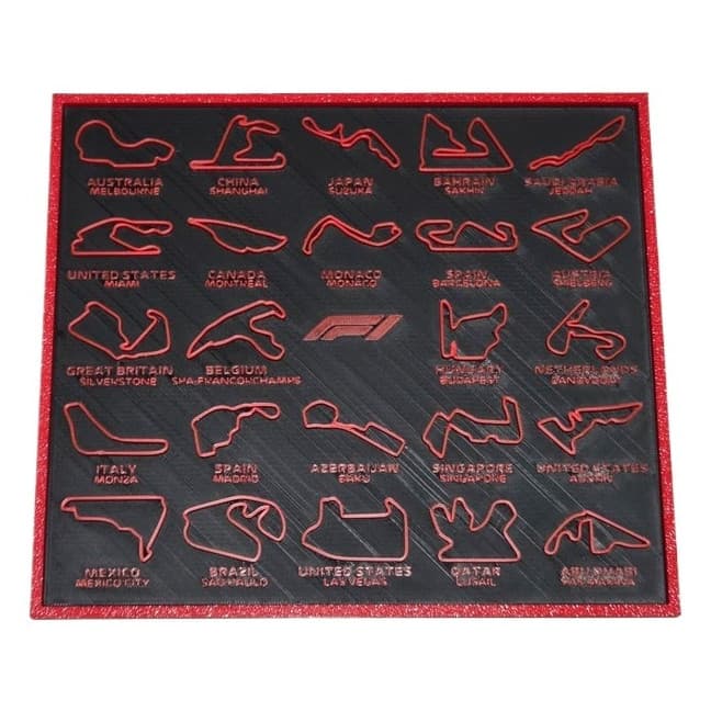 Placa pistas Formula 1 F1 2026