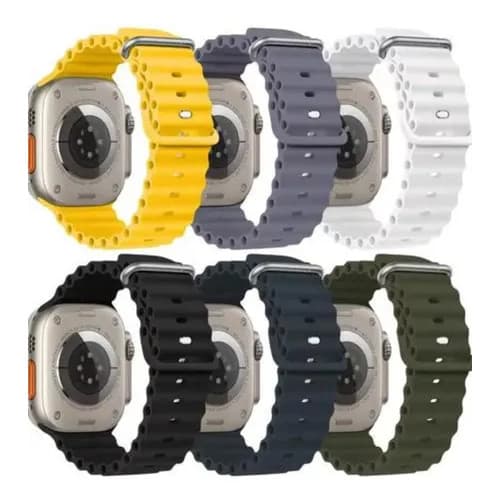 Pulseira para Smartwatch Oceano Ultra Silicone Premium: 42 | 44 | 45 | 47 | 49 mm - À Prova D'água!