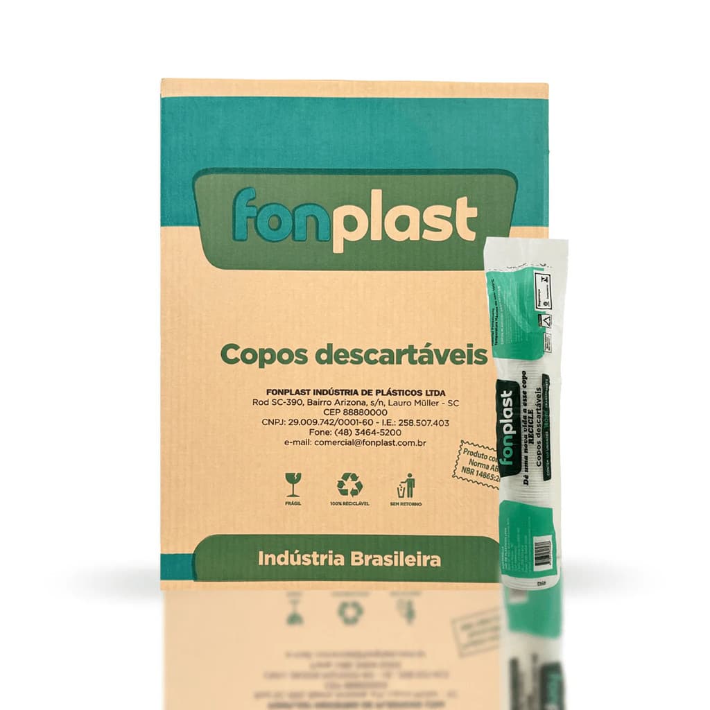 Copo Descartável 180ml Fonplast Caixa Com 2.500 Unidades