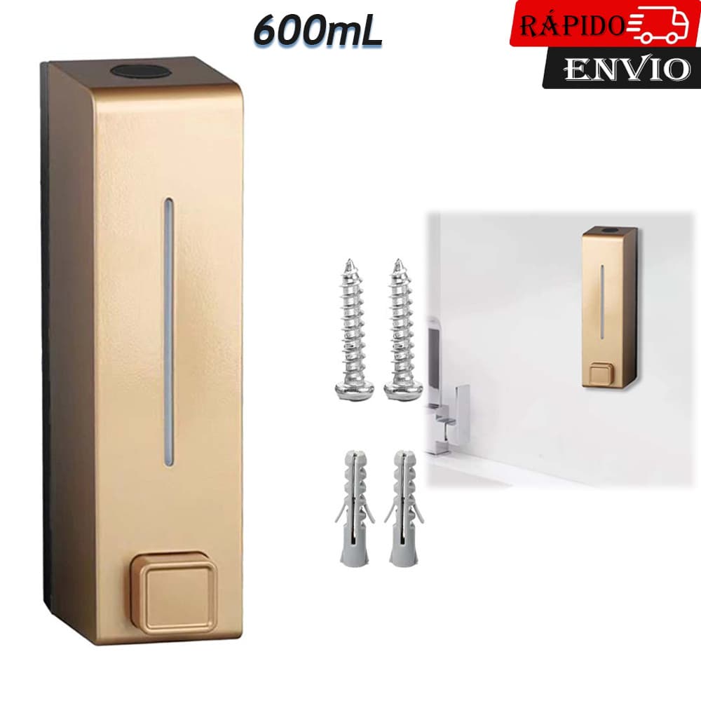 Dispenser De Parede Porta Álcool em Gel Detergente Sabonete Líquido 600ml Parede