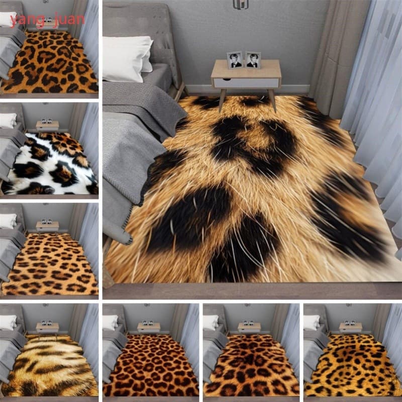 Tapete com Estampa de Tigre e Leopardo para Decoração de Sala de Estar, Quarto e Área do Sofá s34 WWHF