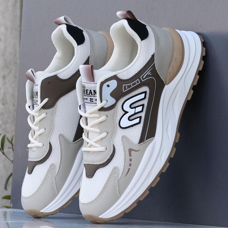 Sapatos masculinos 2025 novo estilo primavera outono respirável malha tênis adolescentes confortáveis All-Match tênis de