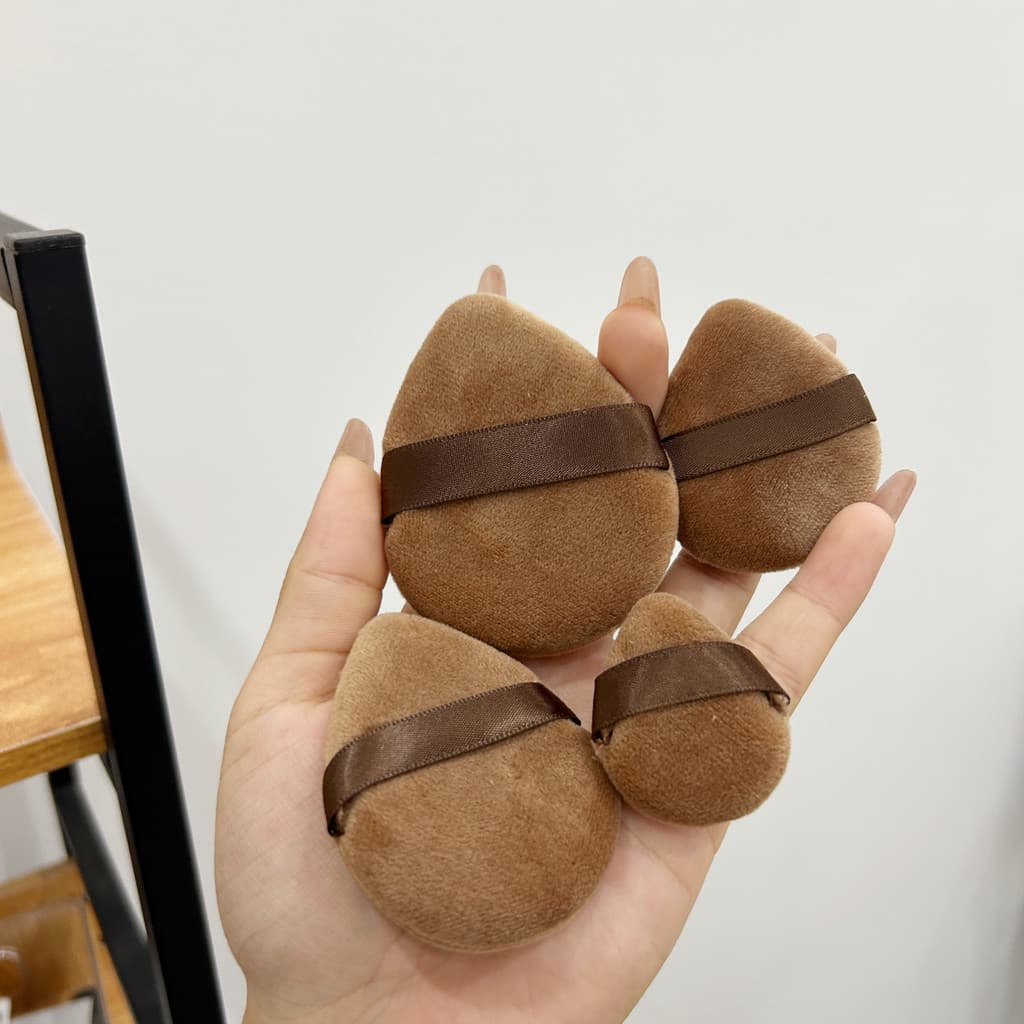 Maojijijijiji reunindo puff grande médio pequeno pó solto cristal veludo maquiagem fixação puff puff Blush