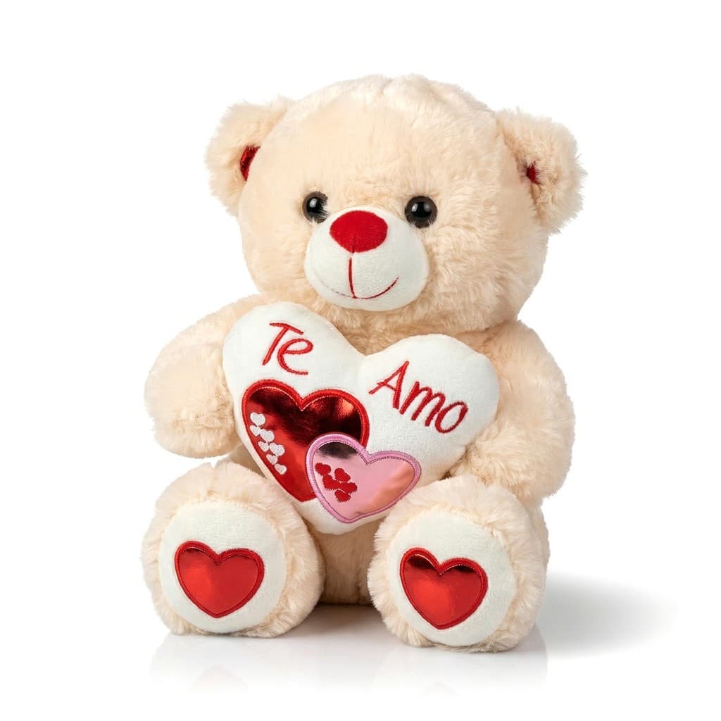 Urso De Pelúcia Com Coração Te Amo Brinquedo Antialérgico Para Presente 29 Cm - For Kids