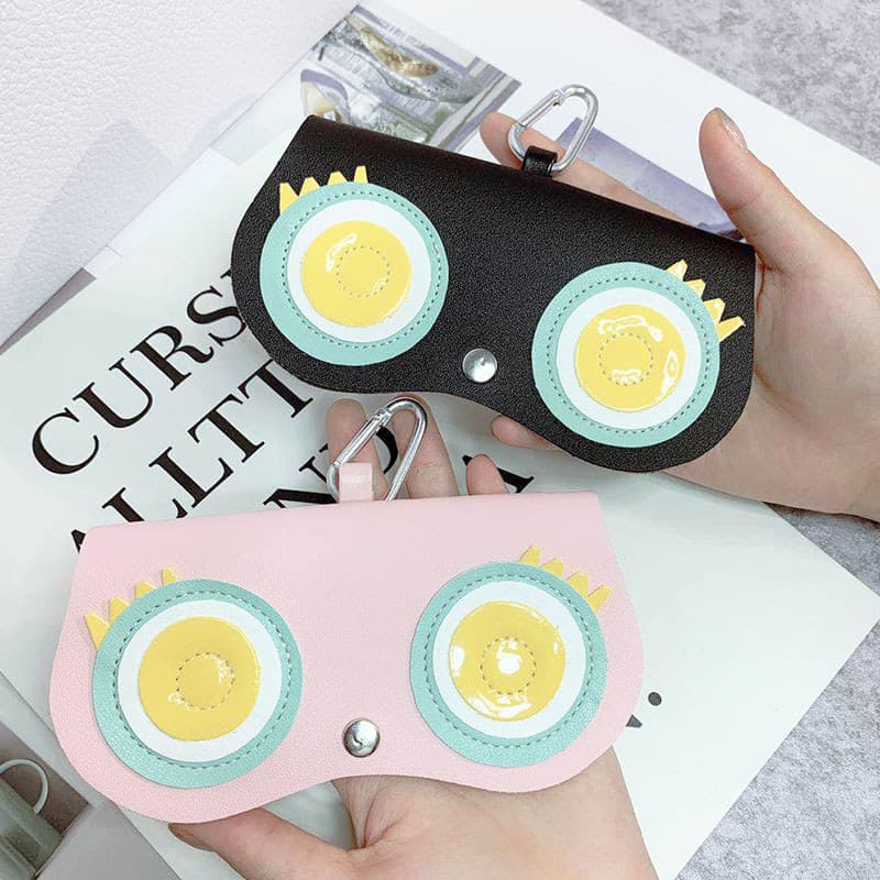 Ins saco de óculos versão coreana portátil resistente à pressão feminino simples casal óculos de sol saco de armazenamen