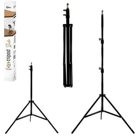 Tripé Universal 2 Metros Use em Celular Câmera Iluminador Ring Light Super Resistente