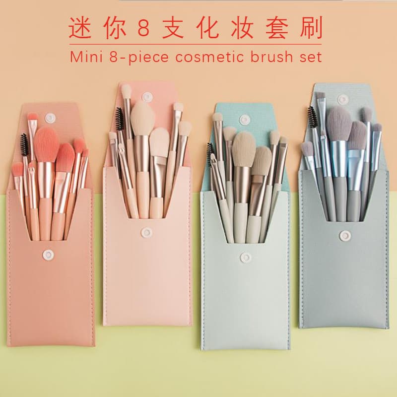 8 conjunto de pincéis de maquiagem pó solto Blush sombra mancha nariz sombra escova fundação ferramenta beleza iniciante