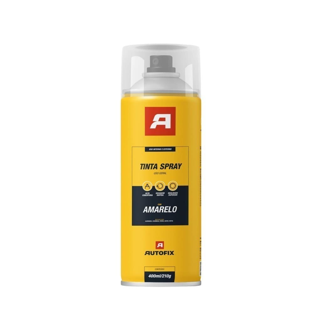 5 Tinta Spray Amarelo Plástico  400ml – incrivel
