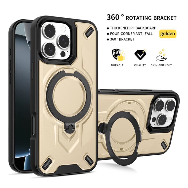 Suporte Magnético Caso De Telefone Para iPhone 17 16 15 Pro Max Plus 17E 16E 17 Ar 5G Titular Embalagem Capa Protetora À