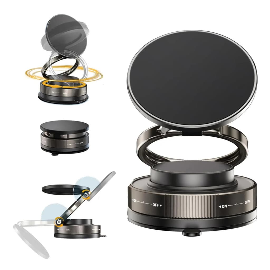 360 °   Suporte magnético ajustável para celular com ventosa, compatível com Magsafe, suporte portátil para celular de c