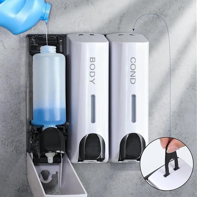 3pcs Dispensador De Sabonete Líquido Multiuso De Parede Dispensador De Sabonete Líquido De Banho E Xampu