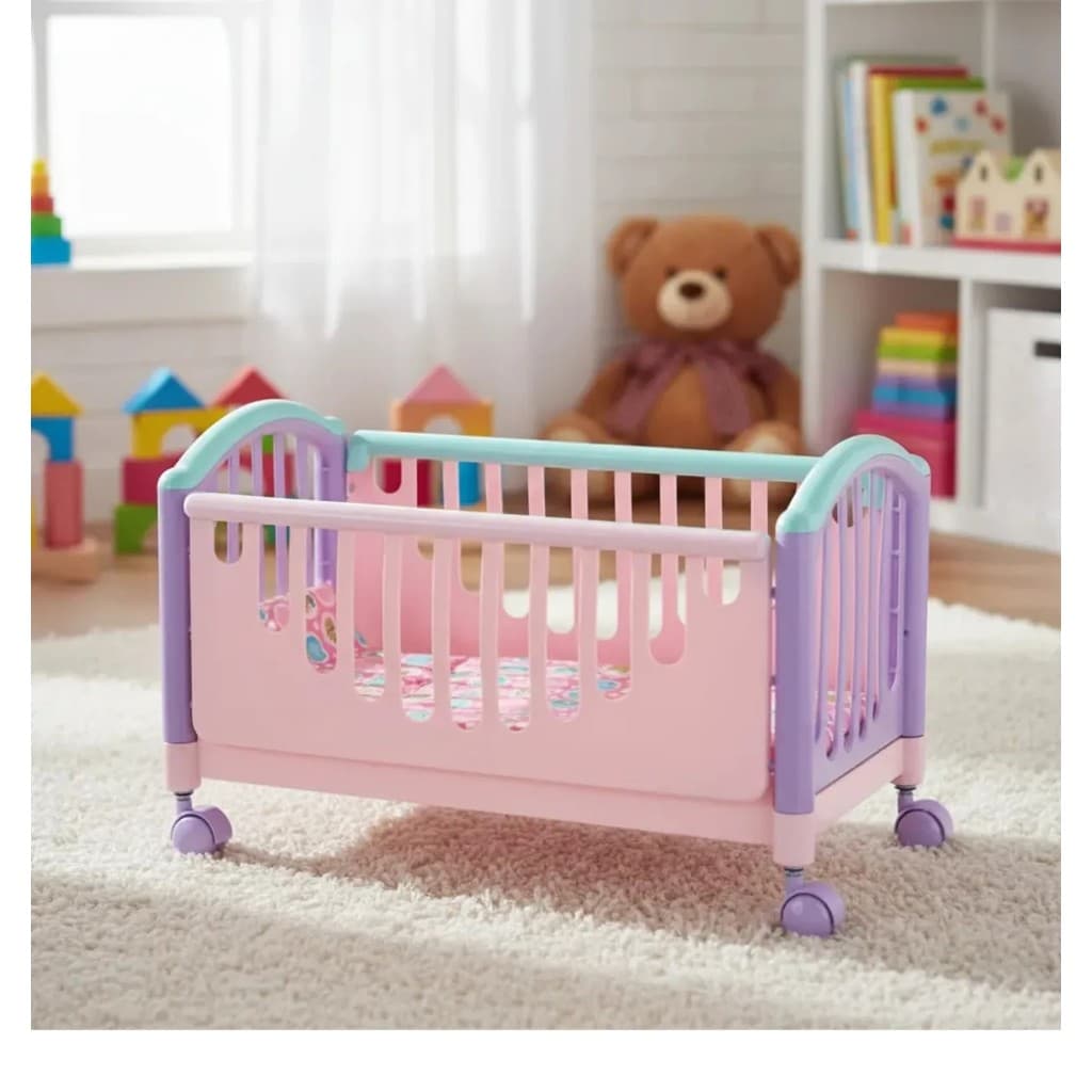 Berço Bercinho Infantil para Boneca Meu Soninho Monte Libano