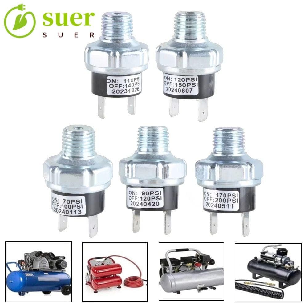 Interruptor Do Compressor De Ar SUER1YE , De Pressão NPT 12V/24V De 1/4 " 70-100/90-120/110-140PSI