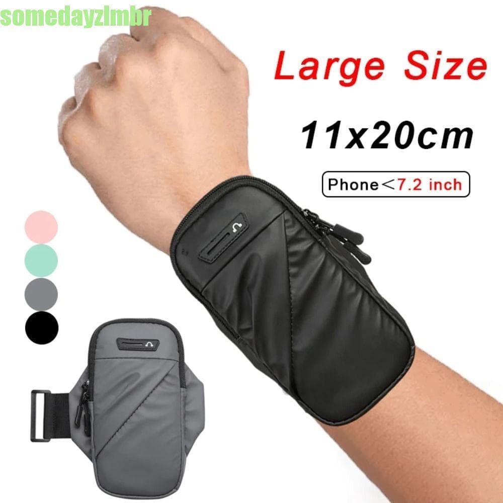 SOMEDAYZL0M Bolsa Esportiva Para Braço , Carteira De Pulso Corrida , Suporte Telefone Grande Capacidade