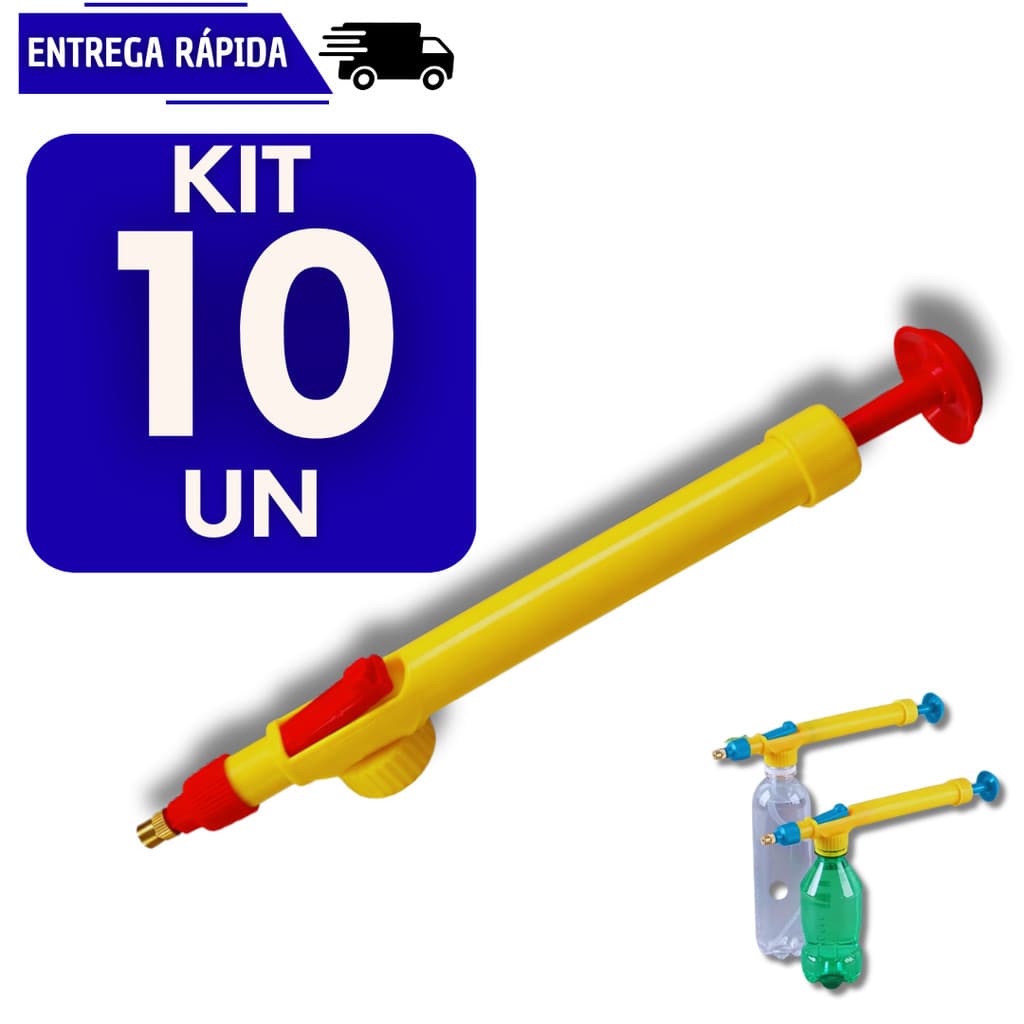 Kit 10 Pulverizador Spray Manual Multiuso Ideal Para Casa Jardim Borrifador Limpeza Pulverizadores Jardinagem Regar
