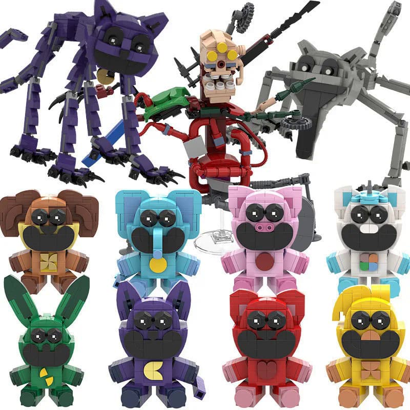 Novos Critérios Sorridentes Blocos De Construção Dia Do Cão E Conjunto De Catnap Sesta Gato Figura Presente De Aniversár