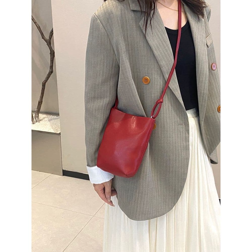 Bolsa para celular 2025 primavera verão novo estilo luz luxo moda Casual All-Match High-End bolsa de couro ombro mensage