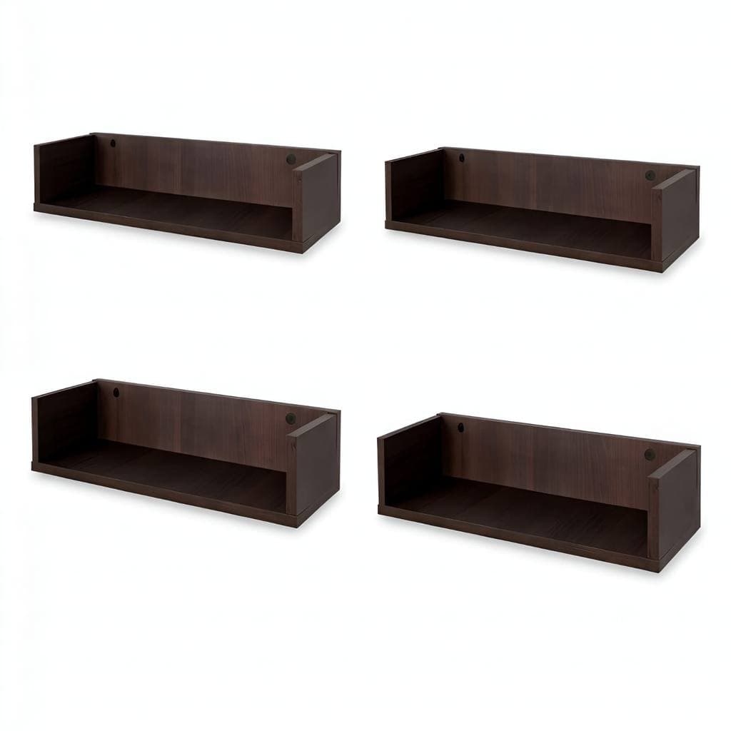 Kit 4 Prateleiras Porta Livros MDF Nichos Organizador Decorativo Modernos para Organização