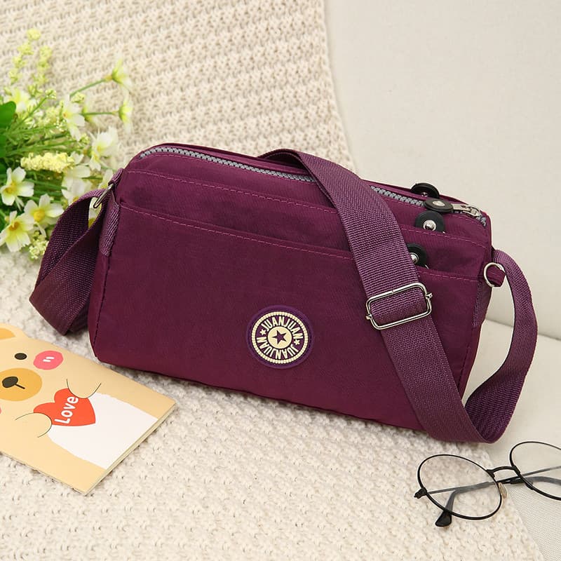 Bolsa feminina de tecido Oxford à prova d'água, bolsa crossbody Casual, simples, combinada, de um ombro, bolsa crossbody
