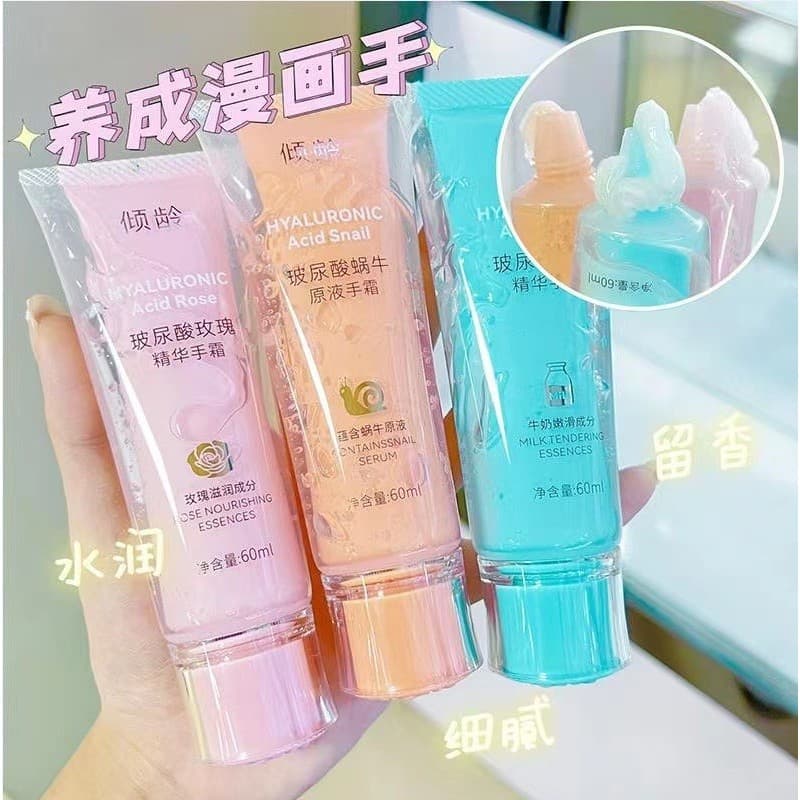 Creme para as mãos hidratante clareador hidratante portátil sabor leite verão produto genuíno não gorduroso
