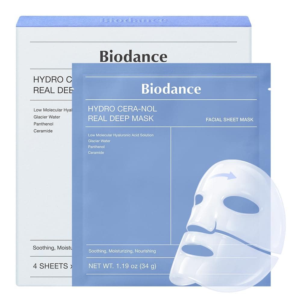 BIODANCEHydroCera-nolRealDeepMask, Máscara Facial Hidratante Noturna em Hidrogel, Hidratante, Redutora de Vermelhidão, A