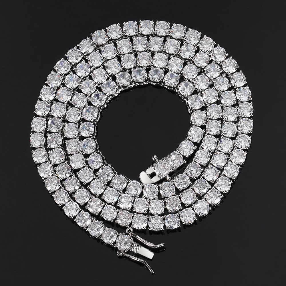 S925 Colar De Prata De Diamante De Alto Grau/Acessórios De Moda Para Homens De Lúpulo Comprimento 40-60cm corrente de pr