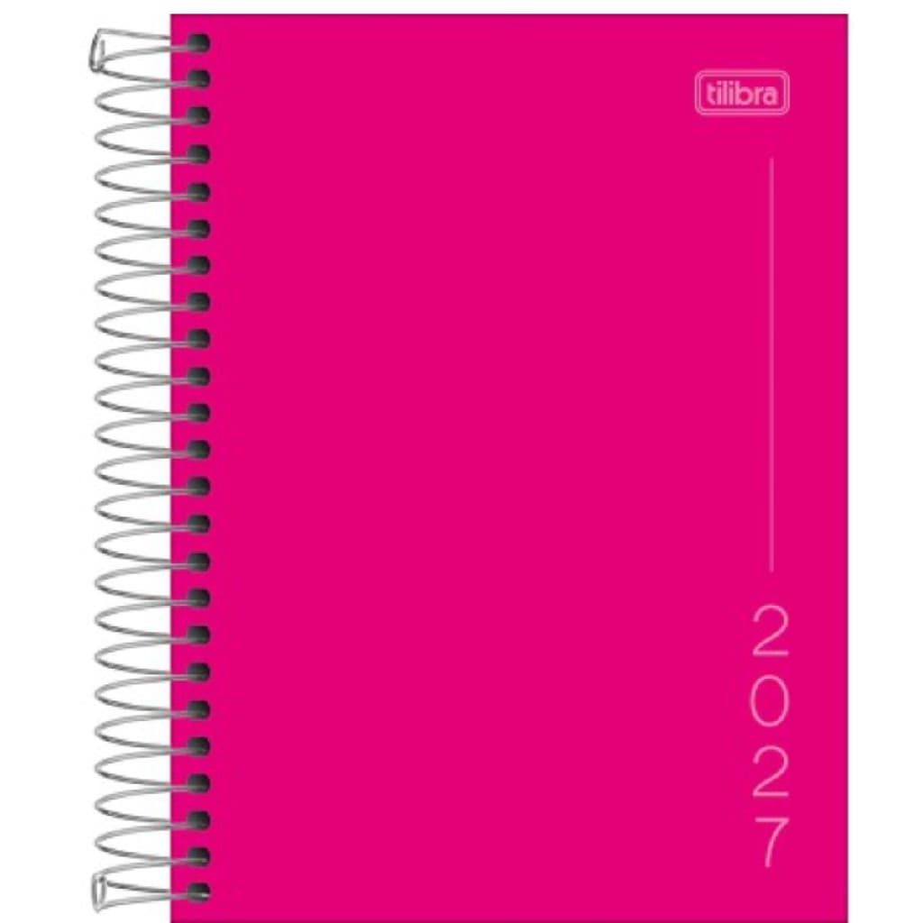 Agenda Pepper  Capa Dura 2027 Espiral Gofrada 1 Dia Por Página 160 Folhas 117x164mm
