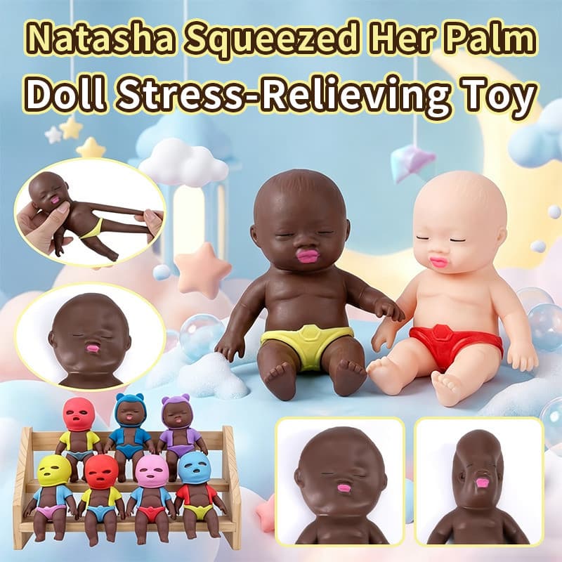 Boneca Preta Tamanho Palma De Natasha [] , Brinquedo Espremível Para Aliviar O Estresse , Peculiar E Feio , Uma Ótima Fe