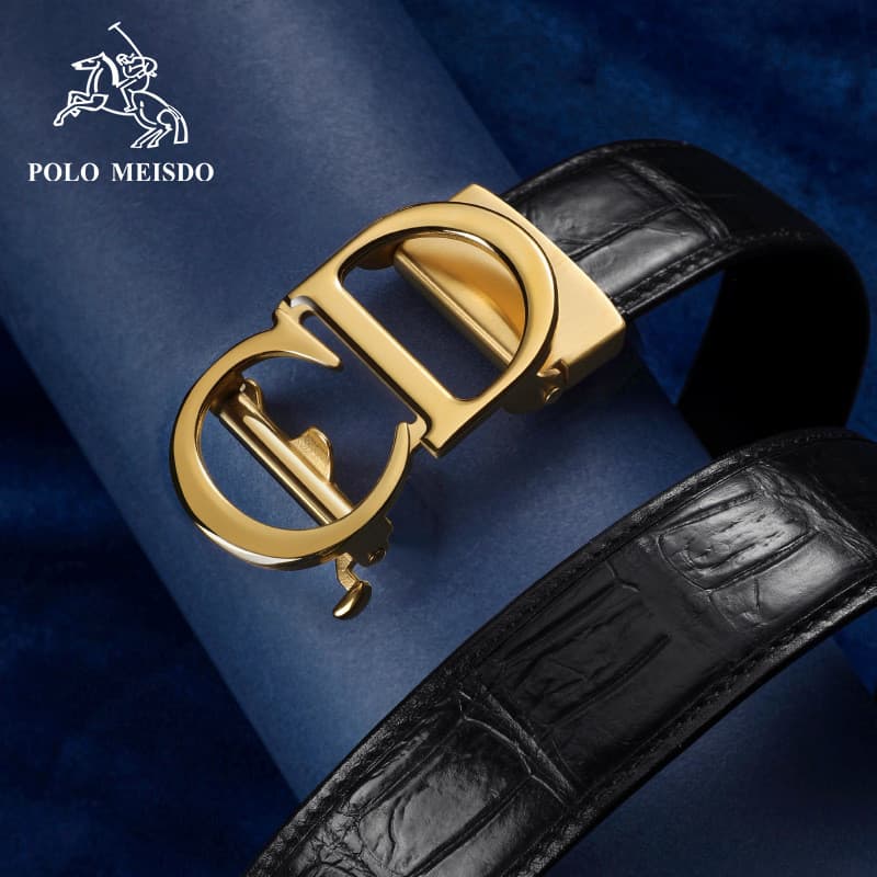 Paul Messide cinto de couro de crocodilo masculino fivela automática High-End novo estilo cinto masculino terno calças c