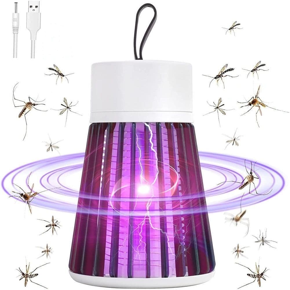 Luminária Mosquiteiro Recarregável Led Sem Radiação Armadilha De Insetos Repelente Eletrônico UV