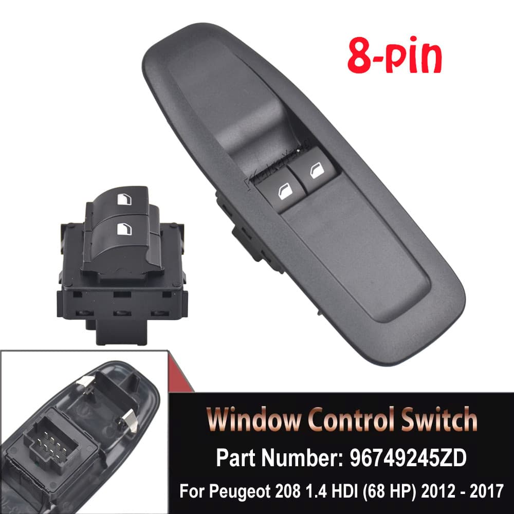 Novo Para Peugeot 208 1.4 HDI (68 HP) 2012-2017 Interruptor De Janela De Controle Mestre De Energia 96749245ZD Zd 966643