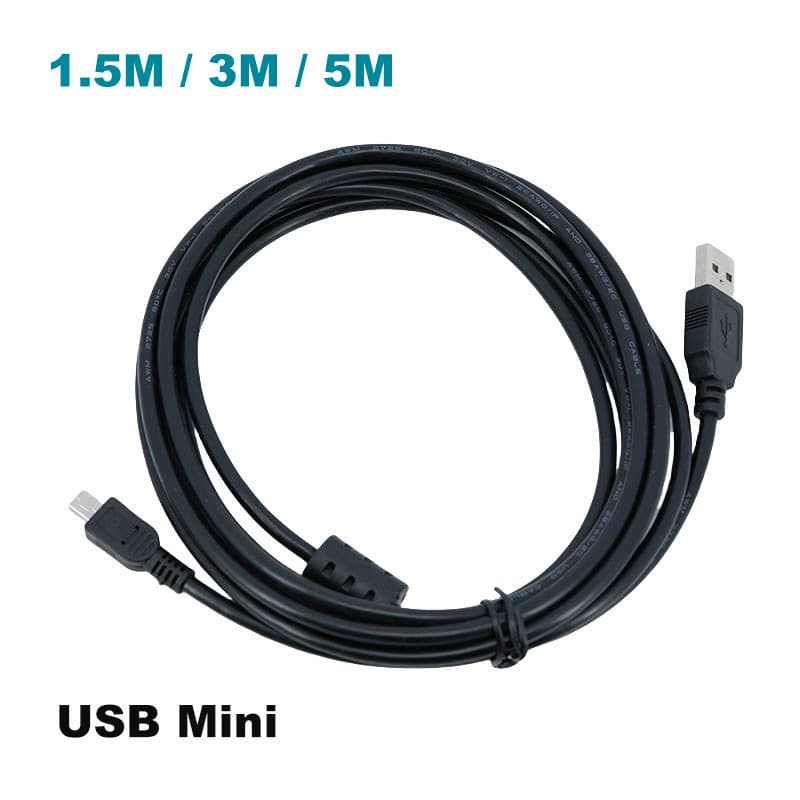 Mini B 5Pin USB Macho Para Cabo De Extensão De Porta T 1.5M 3M 5M Fio De Dados Rápido Carro DVR GPS Câmera Digital BRD1