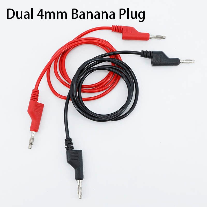 Cabos De Teste De Plugue Banana Empilhável Duplo 4mm 50cm 100cm Vermelho Preto Multímetro Cabo Fio 1000V 15A Elétrico BR
