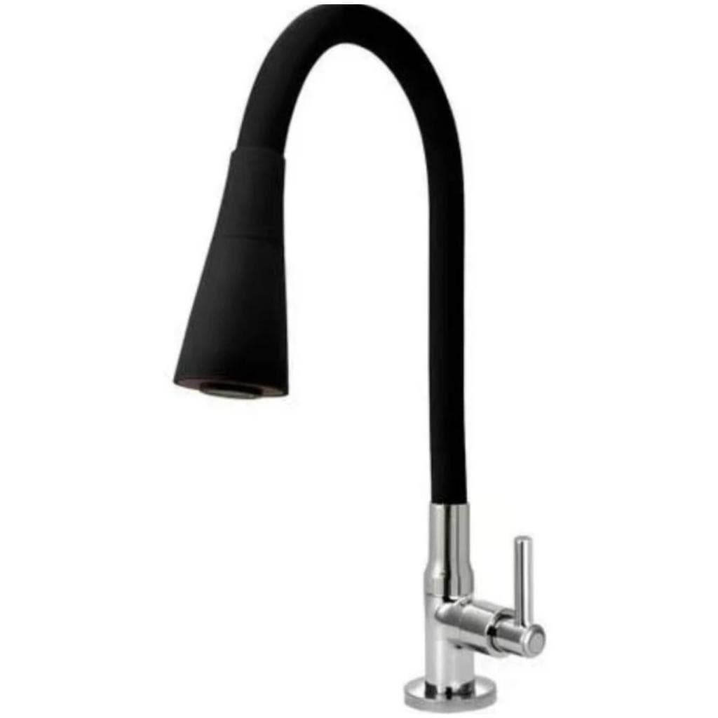 Torneira Flexivel Gourmet Luxo Cone Preta Cozinha Bancada abs