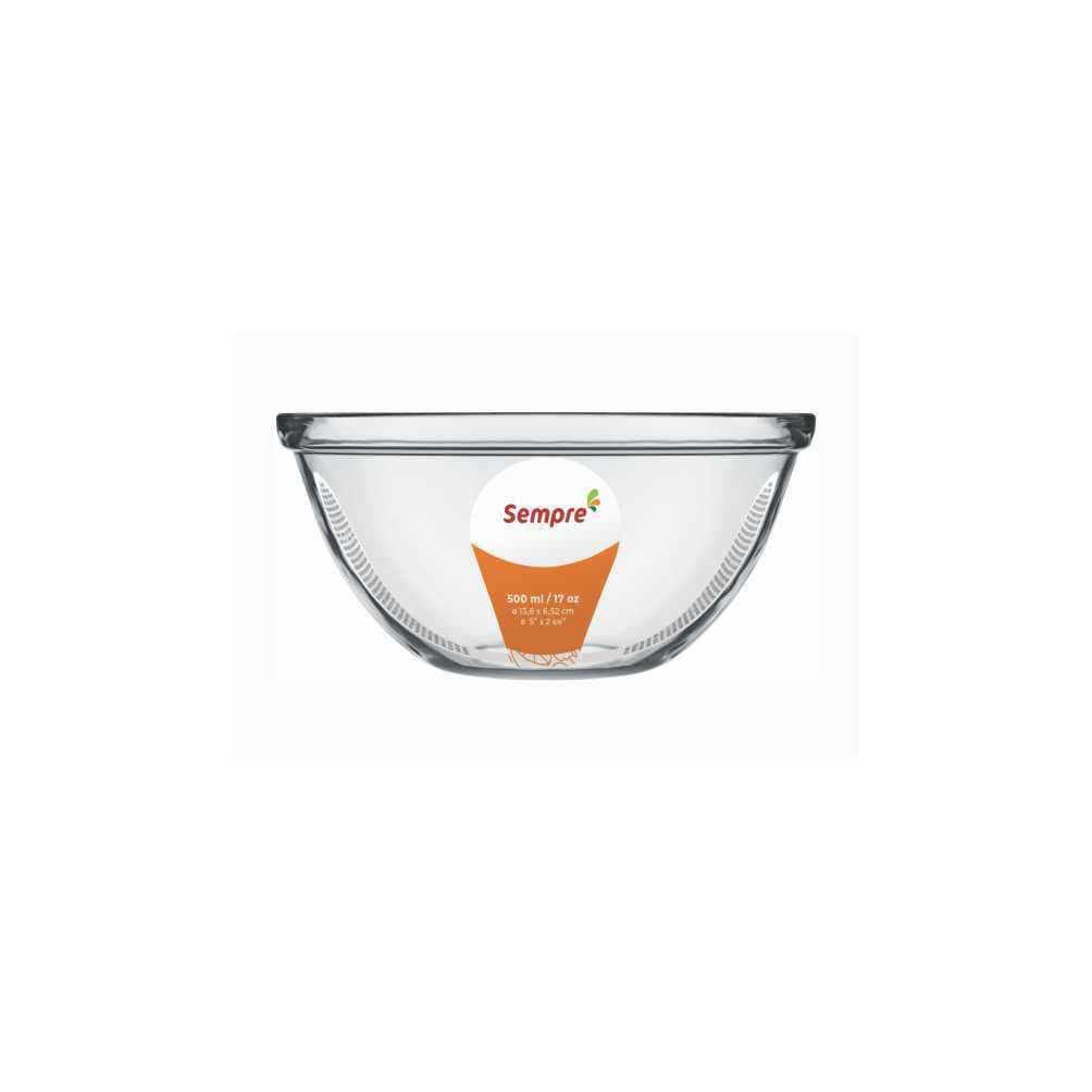 Tigela de Preparo 500mL Vidro Incolor Sempre Nadir