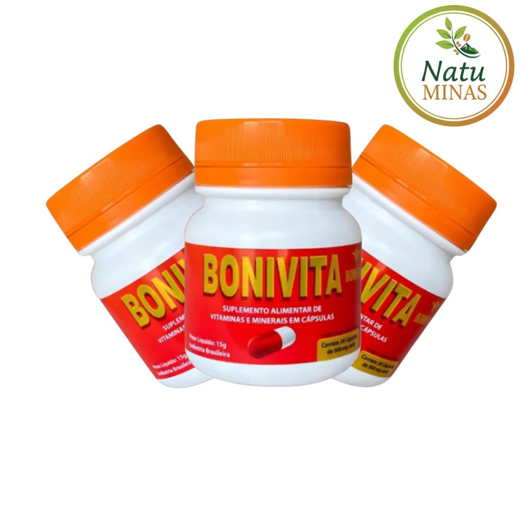 Kit 3 Bonivita Suplemento Alimentar Original  - 30 Capsulas - 100% Natural