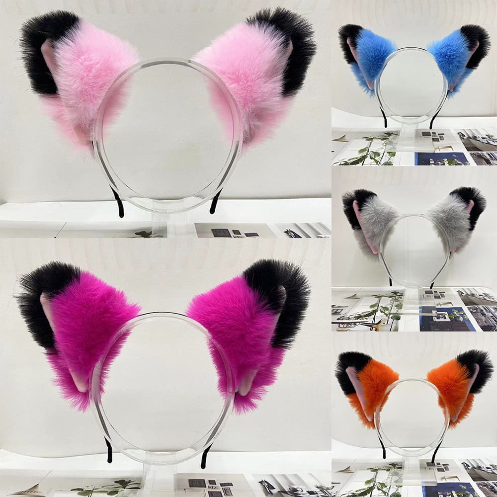 Cosplay Anime Hairband Pelúcia Gato Orelha Bandana Festival Festa Headwear