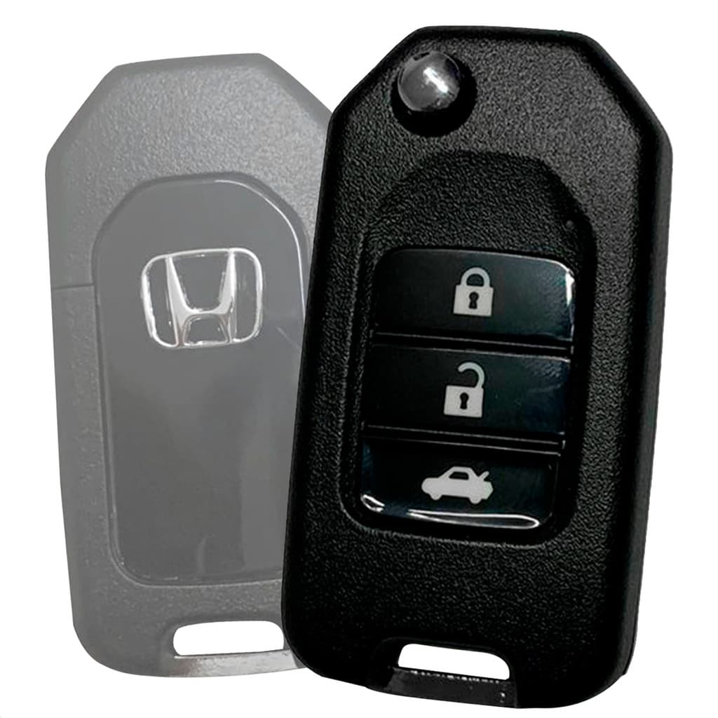 Chave Canivete Controle Remoto Compatível com Alarme Sistec - Emblema Honda