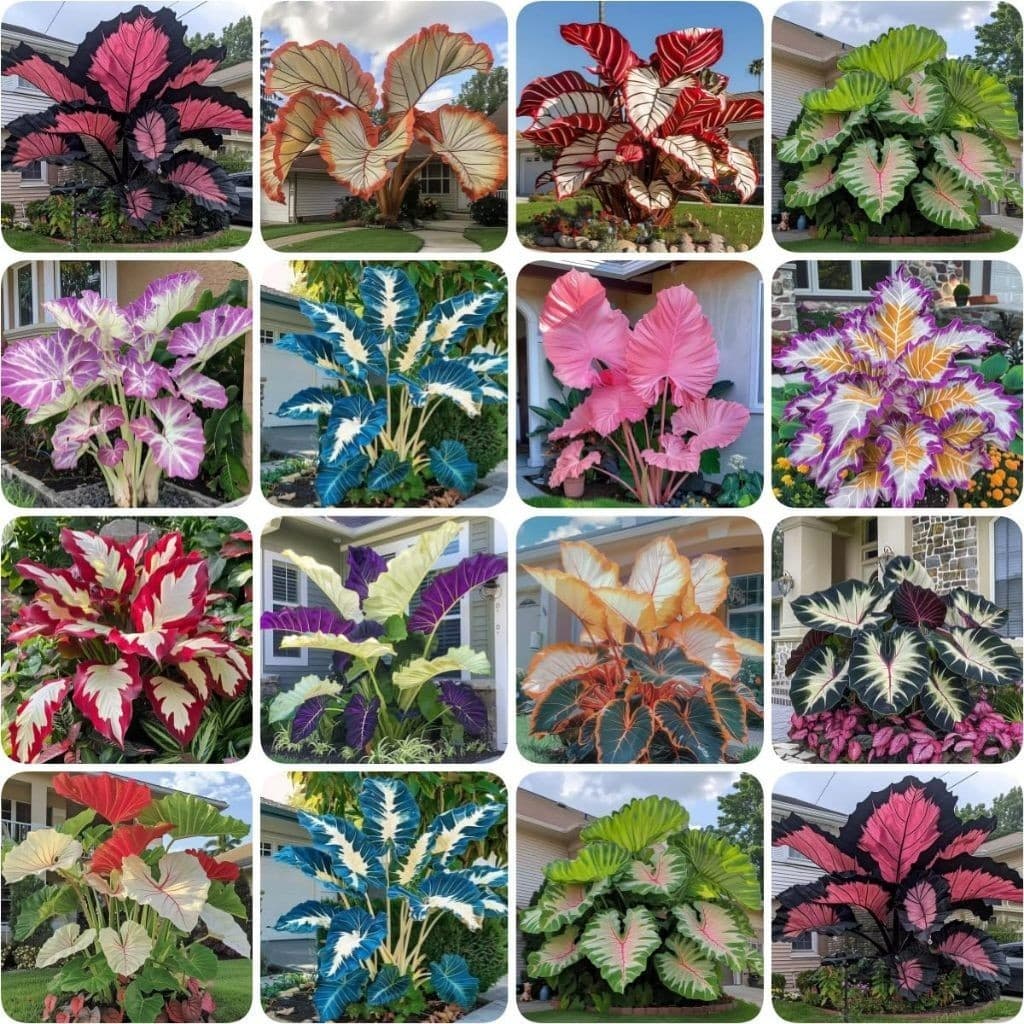 PROMOÇÃO Kit Completo: 100 Sementes de Caladium Sortido + Manual de Plantio