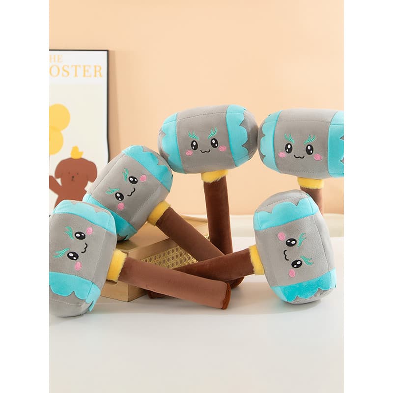 Criativo engraçado quebra de gelo martelo boneca de pelúcia tamanho pequeno enviar meninos meninas decorações presentes
