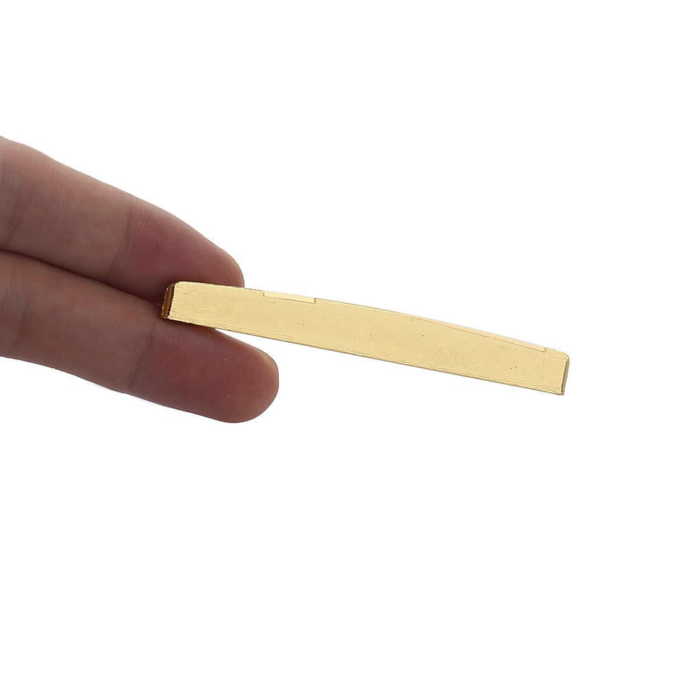 Porca Com Fenda De Latão Para Guitarra 6String E Sela Dourada Folk Acústica72/43mm