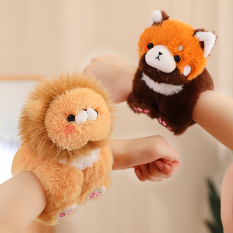 Animal Pop anel brinquedo de pelúcia bonito dos desenhos animados pequeno presente boneca Papa anel pulseira decoração