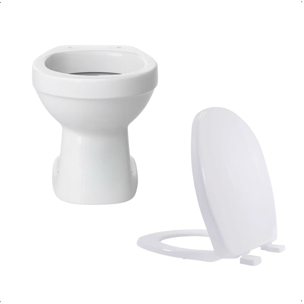 Vaso Sanitário Convencional Loren One Branco Lorenzetti + Assento Sanitário Aspen Tupan