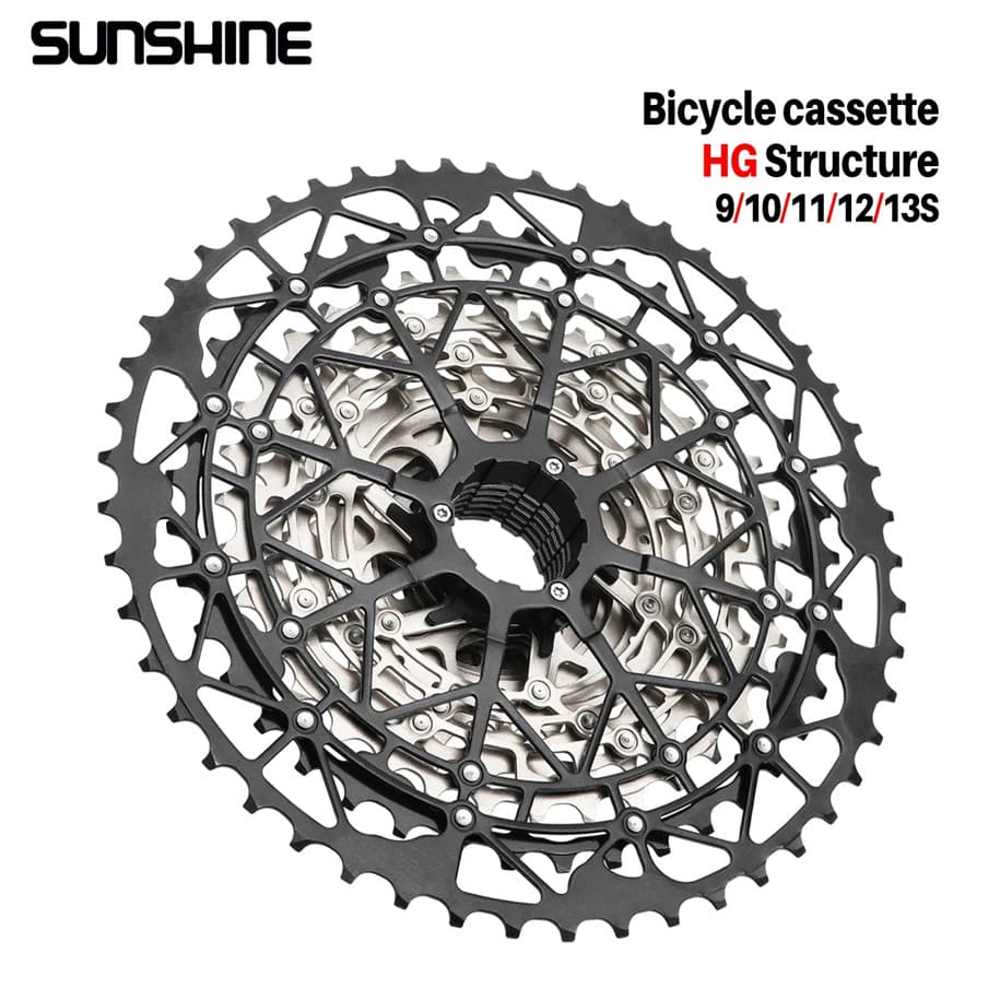 SUNSHINE Ultraleve Bicicleta Cassete Roda Livre Material De Aço Carbono 9/10/11/12/13 Velocidade H
