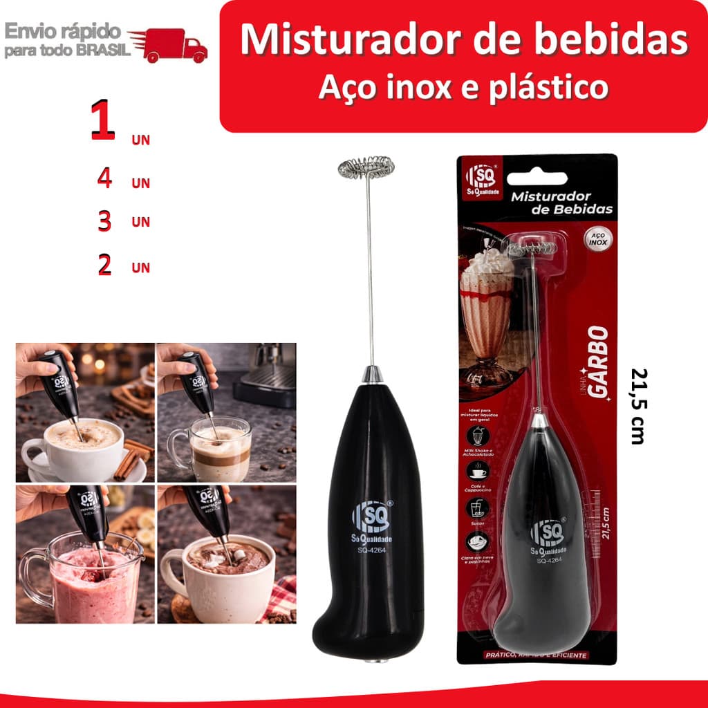 4/3/2/1 Misturador de Bebidas Elétrico Mixer suco Milkshake suplemento whey café cappucino