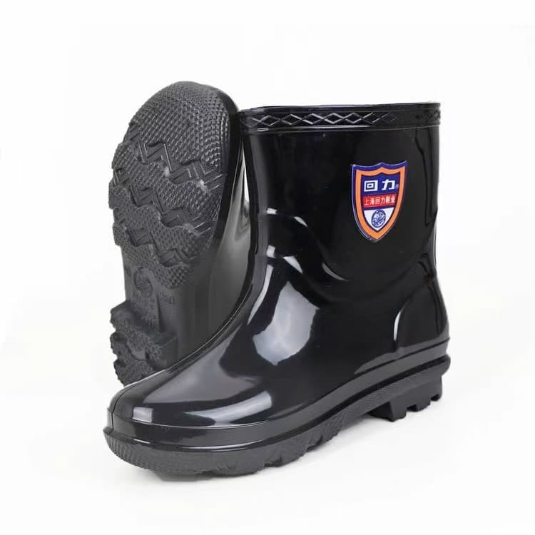 Puxar para trás botas de chuva curtas masculinas à prova d'água antiderrapante borracha sola macia leve Commuter uso ao